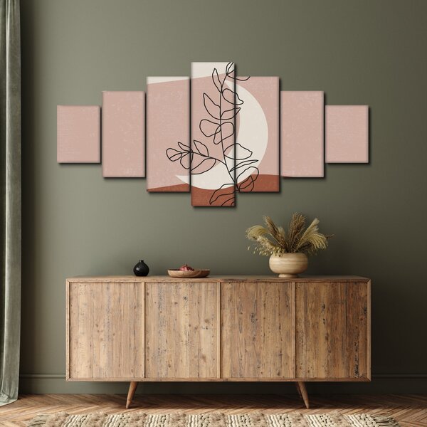 Obraz - Boho listy N⁰2 (210x100 cm)