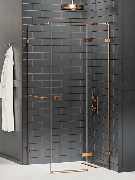 New Trendy Avexa Copper Brushed sprchový kout čtvercový 90x90 cm EXK3643
