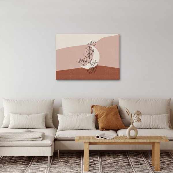 Obraz - Boho listy N⁰2 (70x50 cm)