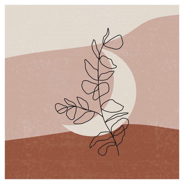 Obraz - Boho listy N⁰2 (30x30 cm)