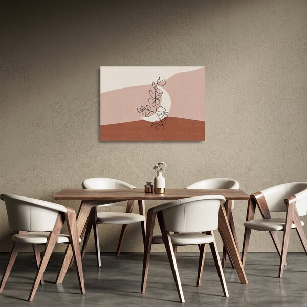 Skleněný obraz - Boho listy N⁰2 (70x50 cm)
