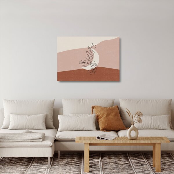 Skleněný obraz - Boho listy N⁰2 (70x50 cm)