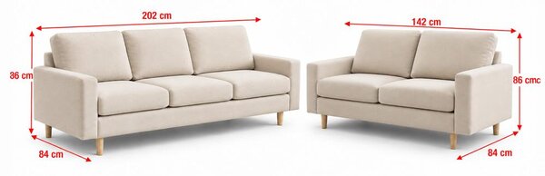Set pohovek Avenberg LORENA 3+2 béžová