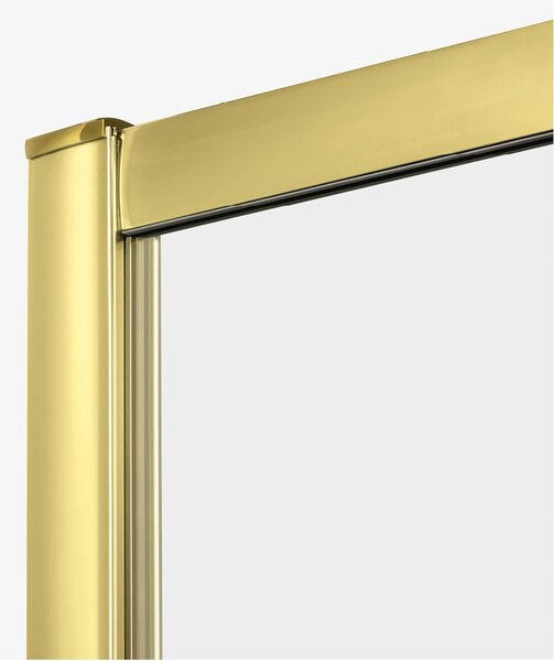 New Trendy Prime Light Gold sprchový kout 100x90 cm obdélníkový zlatá lesk/průhledné sklo K-1102