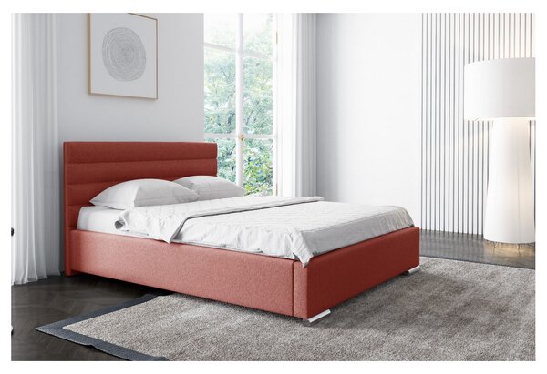Elegantní čalouněná postel Leis 160x200, červená