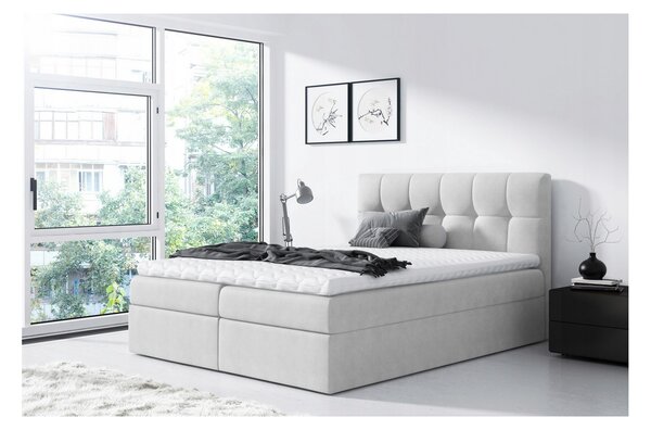 Jednoduchá postel Rex 180x200, světle šedá