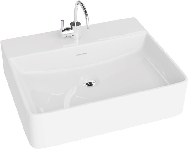 LaVita Altaya umyvadlo 50x43 cm obdélníkový na pult bílá lesk 5900378310204