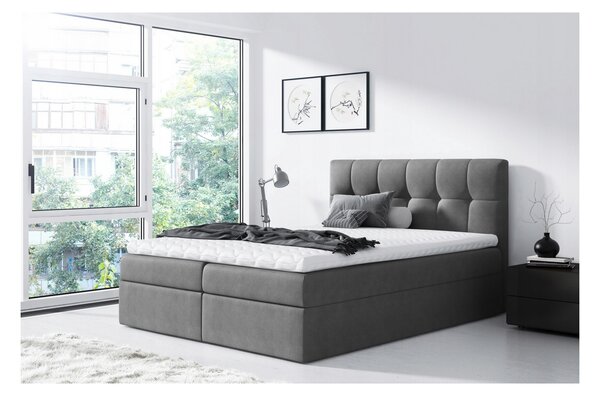 Jednoduchá postel Rex 160x200, šedá