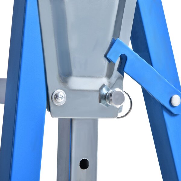 HOMCOM 2 x Stojanové Lavice Skládací Pracovní Stůl Nastavitelná Výška do 200kg Ocelová Modrá 68 x 58 x 80-130 cm | Aosom