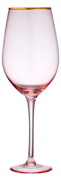 Růžová sklenice na víno Ladelle Chloe, 600 ml