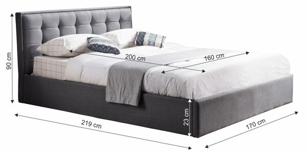 Manželská postel 160 cm Essie (s roštem)