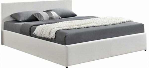 Manželská postel 180 cm Jora (s roštem, úl. prostorem a LED)