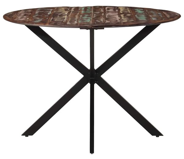 Jídelní stůl Ø 110 x 78 cm masivní recyklované dřevo a ocel 338455