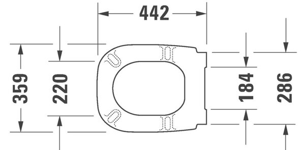 Duravit D-Code záchodové prkénko s pomalým sklápěním bílá 0067390099