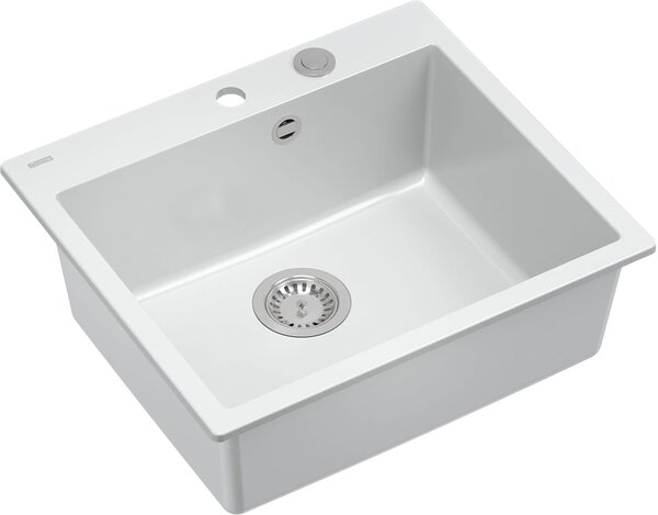 Quadron Morgan dřez graniteq 57x50 cm bílá HB8304U1-BS_P2O