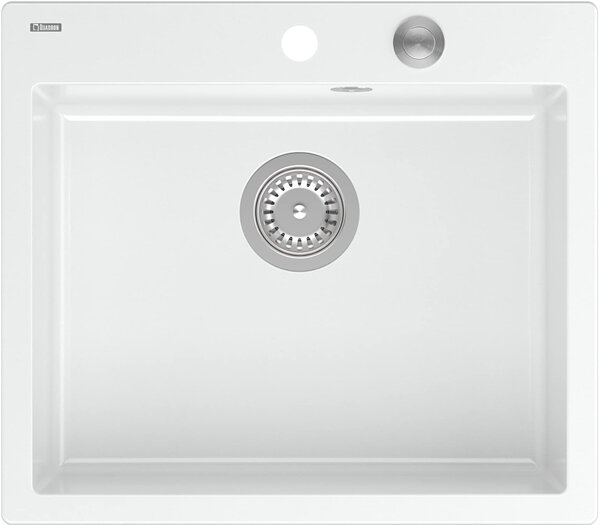 Quadron Morgan dřez graniteq 57x50 cm bílá HB8304U1-BS_P2O