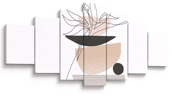 Obraz - Line art květiny N⁰1 (210x100 cm)