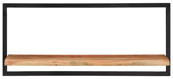 Nástěnné police 2 ks 80 x 24 x 35 cm masivní akácie a ocel 338458