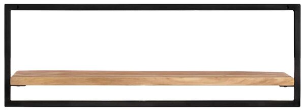 Nástěnné police 2 ks 100 x 24 x 35 cm masivní akácie a ocel 338457
