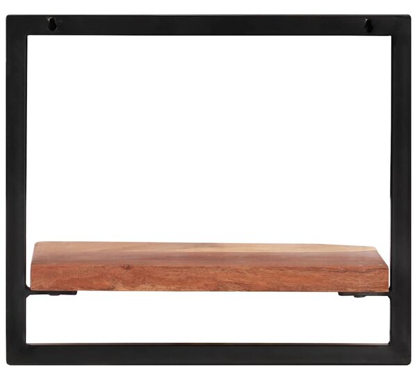 Nástěnné police 2 ks 40 x 24 x 35 cm masivní akácie a ocel 338460
