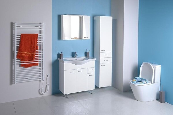 Aqualine Zara umyvadlo 79.5x46 cm polokulatý klasický-nábytkový bílá 10080