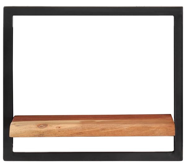 Nástěnné police 2 ks 40 x 24 x 35 cm masivní akácie a ocel 338460
