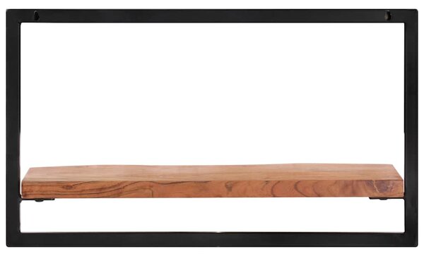 Nástěnné police 2 ks 60 x 25 x 35 cm masivní akácie a ocel 338459