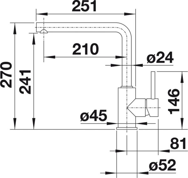 Blanco Mila kuchyňská baterie stojící chrom 519414