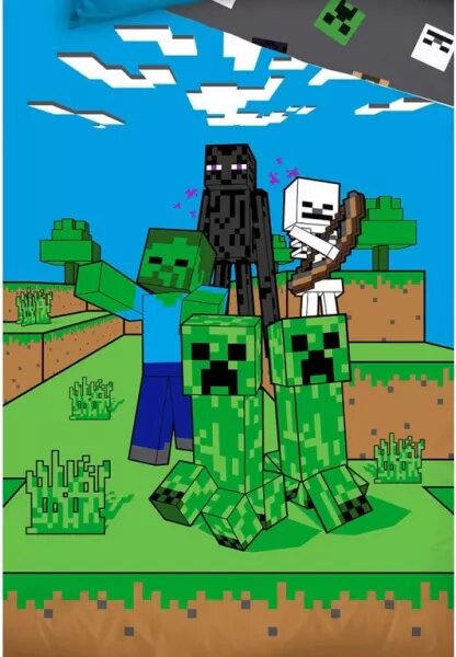 Carbotex povlečení bavlna Minecraft Mob Monsters 140x200, 70x90 cm