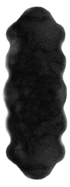 Černá umělá kožešina Tiseco Home Studio Lambskin, 60 x 180 cm