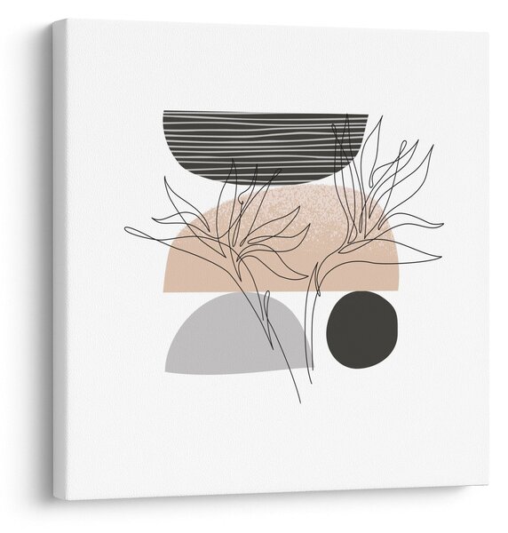 Obraz - Line art květiny N⁰2 (30x30 cm)