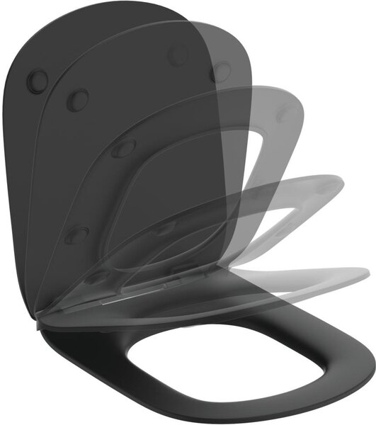 Ideal Standard Tesi záchodové prkénko s pomalým sklápěním černá T3527V3