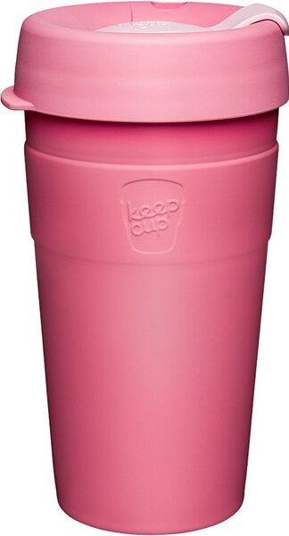 Růžový cestovní hrnek s víčkem KeepCup Saskatoon Thermal, 454 ml