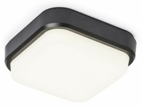 RED - DESIGN RENDL RENDL TARIS SQ 17 přisazená černá 230V LED 8W IP54 3000K R12525
