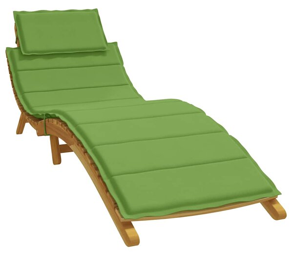 Poduška na lehátko zelená melanž 186x58x4 cm textil