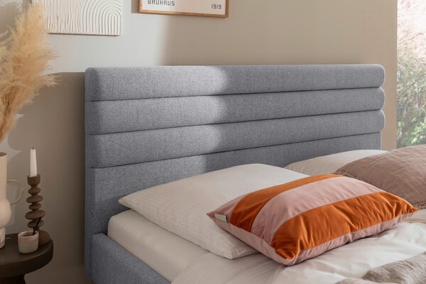 ČALOUNĚNÁ POSTEL, 180/200 cm, šedá MID.YOU - Manželské postele, Online Only