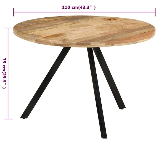 Jídelní stůl 110 x 75 cm masivní mangovníkové dřevo 338476