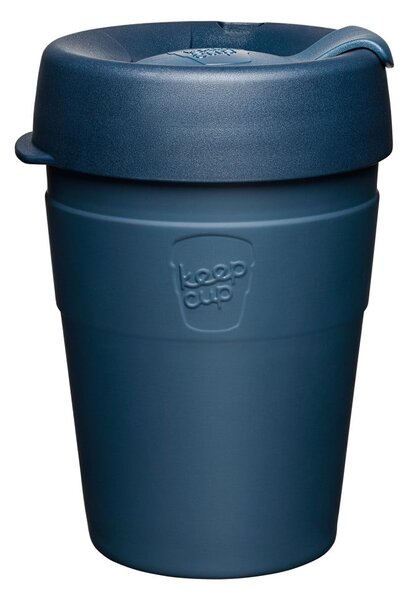 Tmavě modrý cestovní hrnek s víčkem KeepCup Spruce Thermal, 340 ml