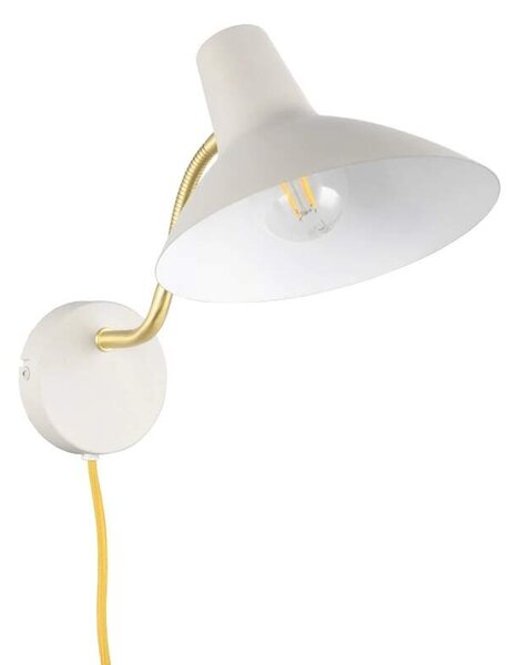 Trio Leuchten 263470176 TRAVELLER - Nástěnná šedá lampa s husím krkem a kabelem do zásuvky 1 x E27 (Moderní nástěnná lampička s kabelem do zásuvky v jemně šedé barvě)