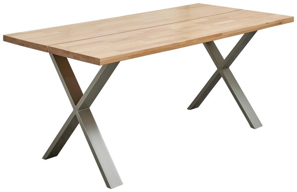 JÍDELNÍ STŮL, jádrový buk, barvy buku, barvy niklu, 180/90/74 cm Carryhome - Jídelní stoly