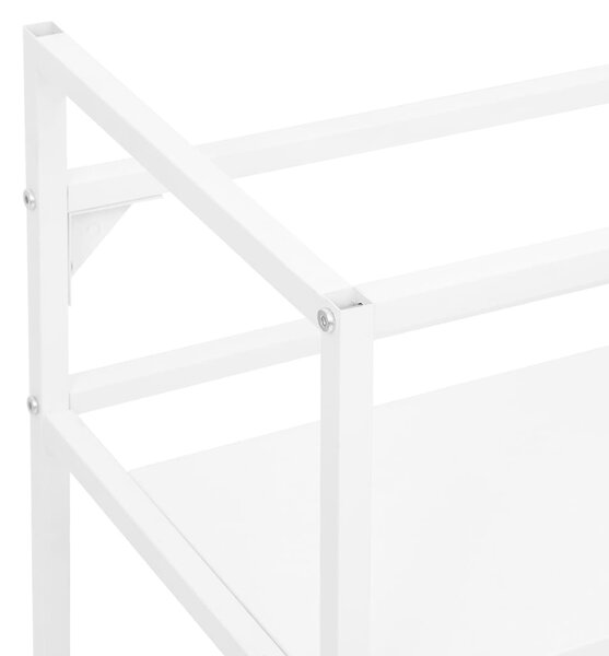 Koupelnový regál pod umyvadlo bílý 40 x 38 x 83 cm železo 338484
