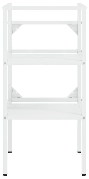 Koupelnový regál pod umyvadlo bílý 40 x 38 x 83 cm železo 338484