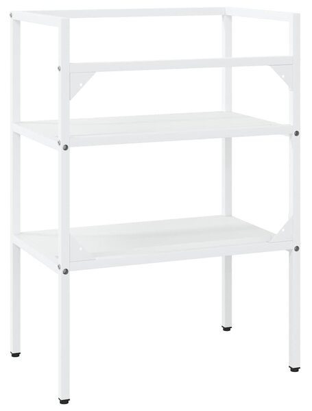 Koupelnový regál pod umyvadlo bílý 59 x 38 x 83 cm železo 338485