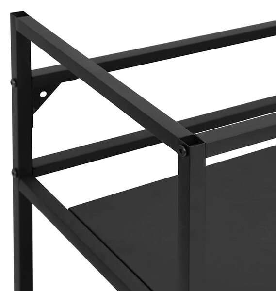 Koupelnový regál pod umyvadlo černý 40 x 38 x 83 cm železo 338487