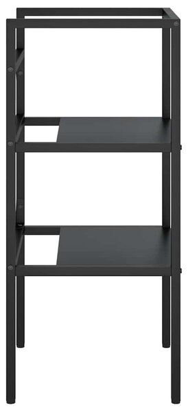 Koupelnový regál pod umyvadlo černý 40 x 38 x 83 cm železo 338487