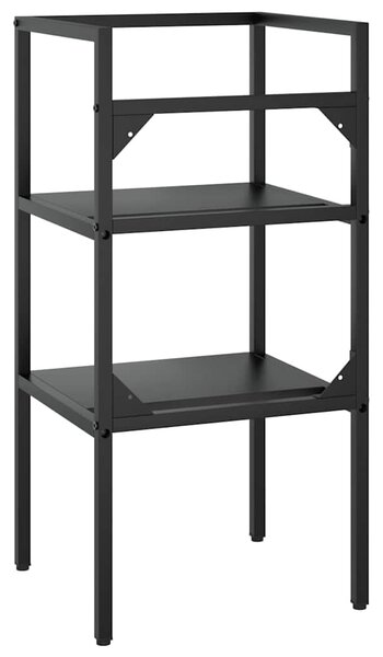 Koupelnový regál pod umyvadlo černý 40 x 38 x 83 cm železo 338487
