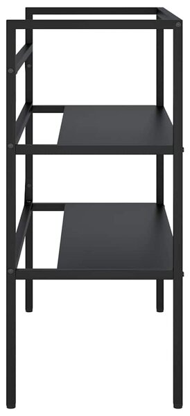 Koupelnový regál pod umyvadlo černý 79 x 38 x 83 cm železo 338489