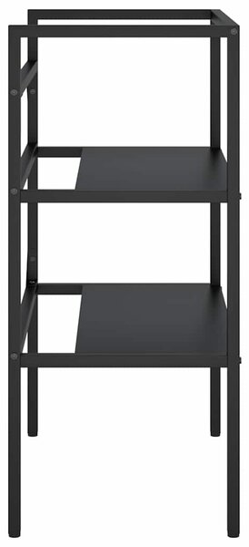 Koupelnový regál pod umyvadlo černý 59 x 38 x 83 cm železo 338488