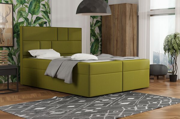 Designová postel s úložným prostorem 120x200 MELINDA - zelená