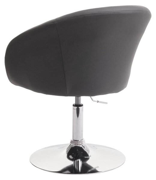 Sada 6 jídelních židlí HWC-F19, kuchyňská židle otočná židle lounge chair, otočná výškově nastavitelná Imitace kůže šedá
